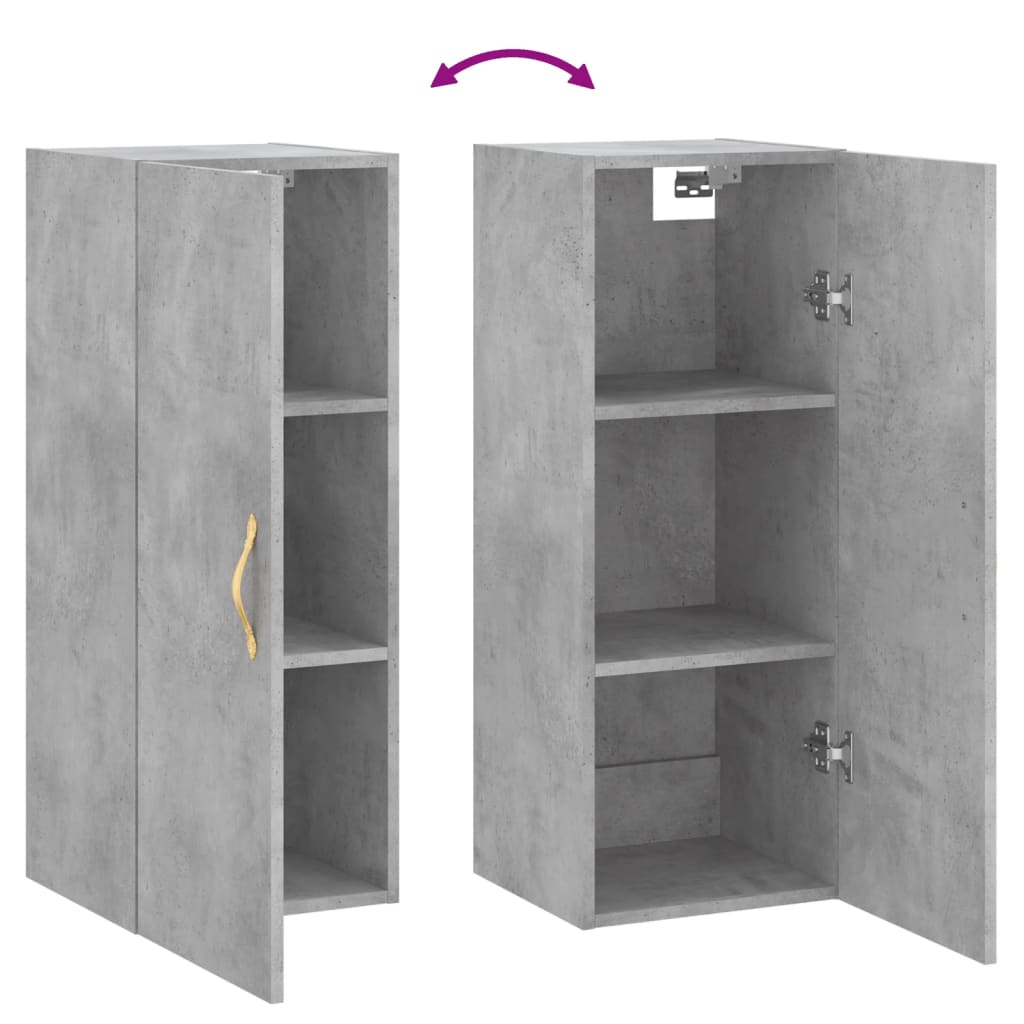 Wandschrank Betongrau 34,5x34x90 cm - Pazzar.ch