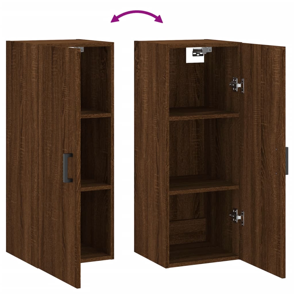 Wandschrank Braun Eichen-Optik 34,5x34x90 cm - Pazzar.ch