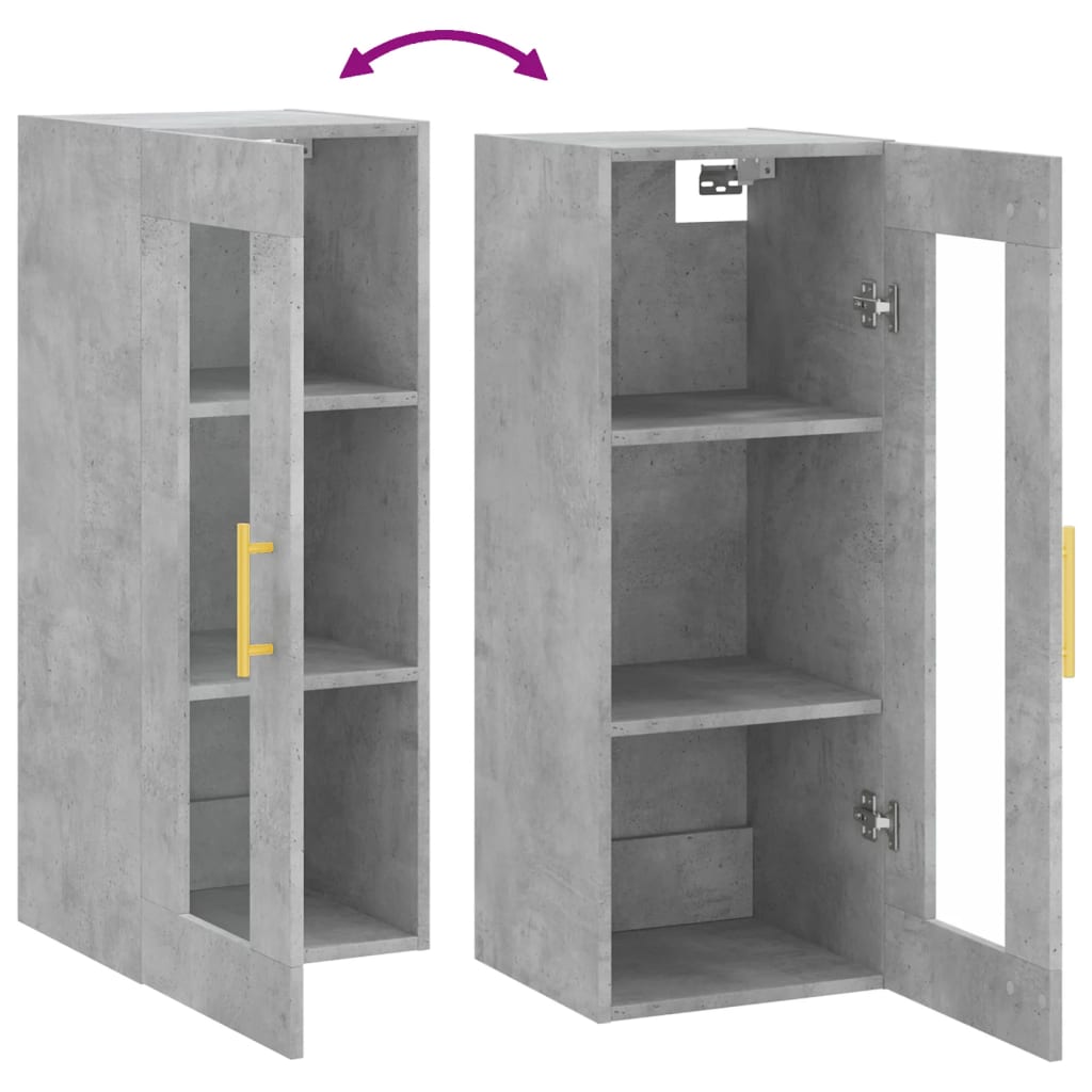 Wandschrank Betongrau 34,5x34x90 cm - Pazzar.ch