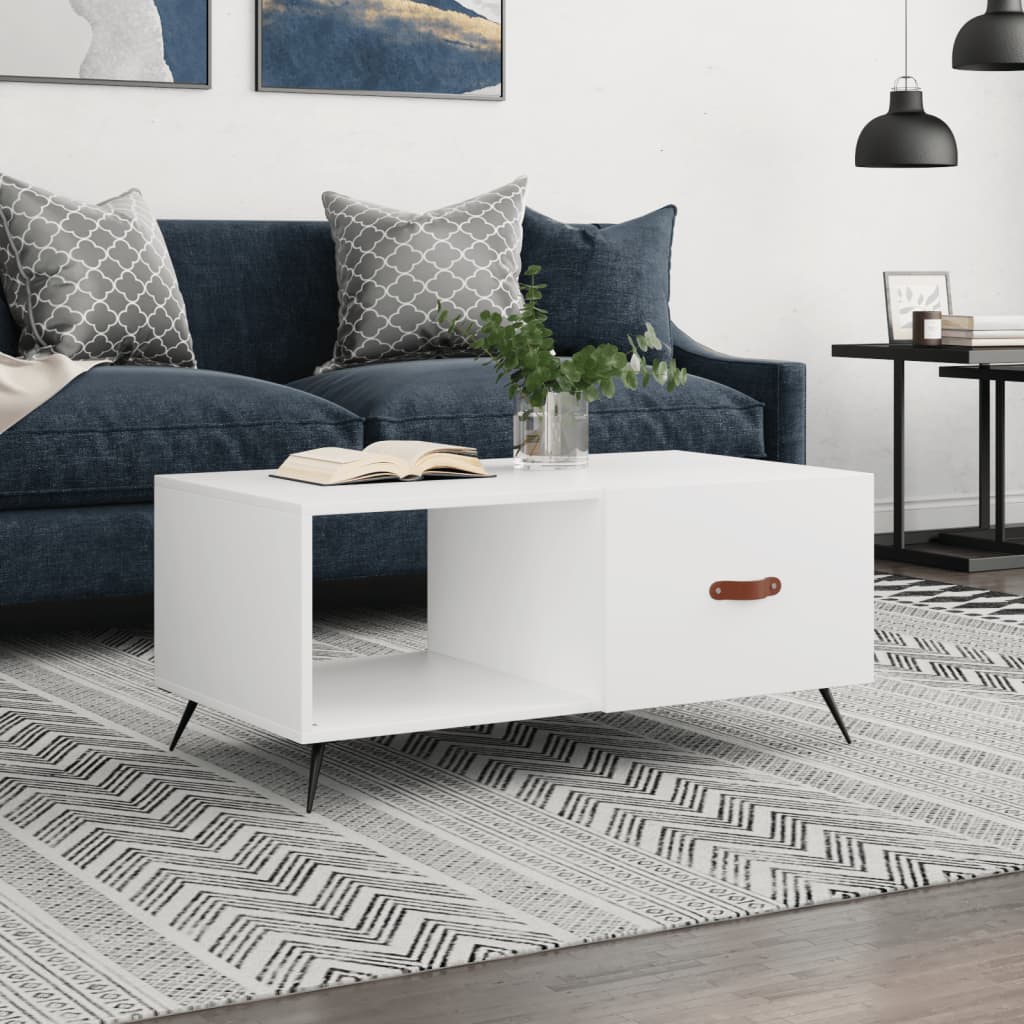 Couchtisch Weiß 90x50x40 cm Holzwerkstoff - Pazzar.ch