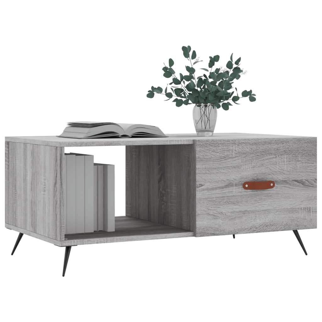 Couchtisch Grau Sonoma 90x50x40 cm Holzwerkstoff - Pazzar.ch