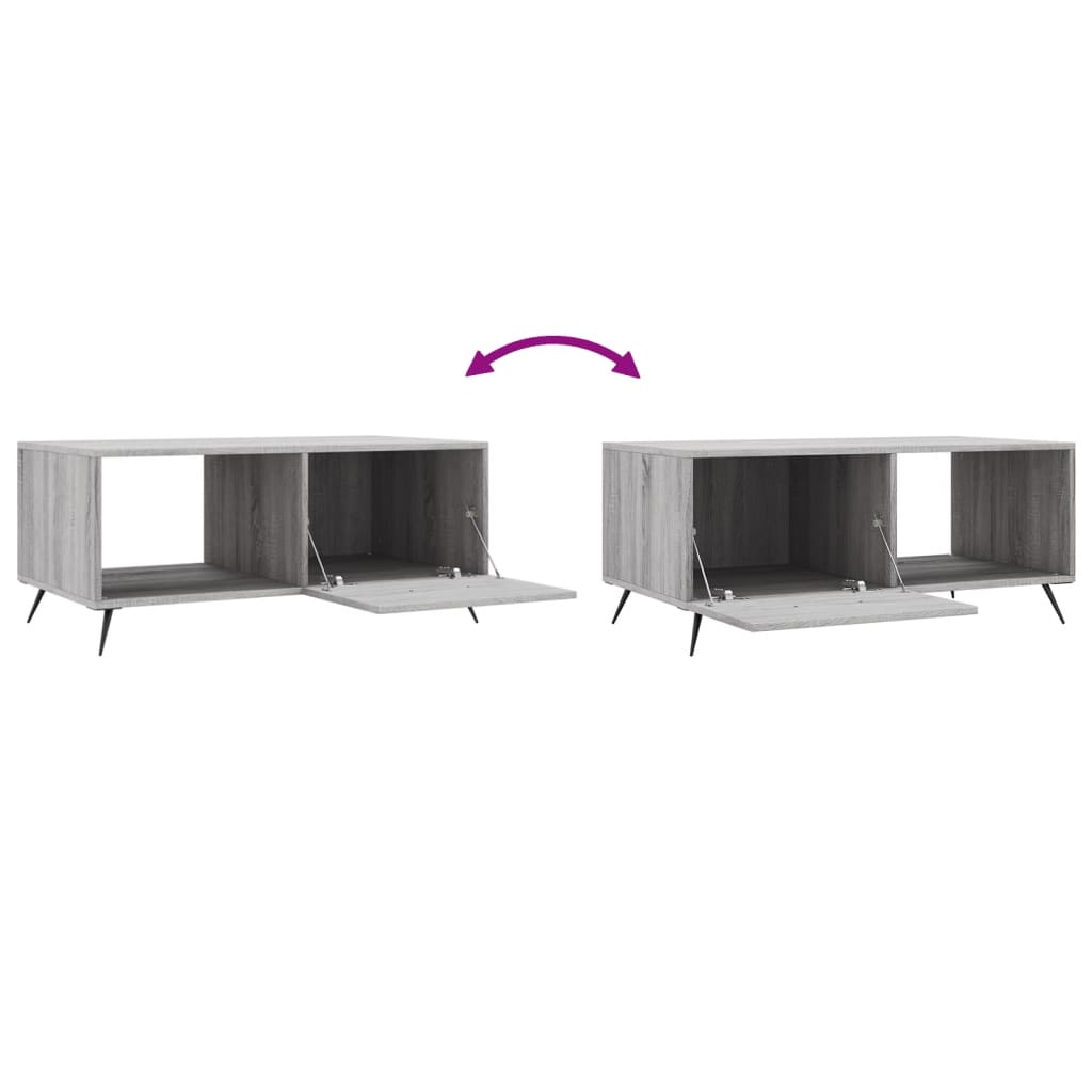 Couchtisch Grau Sonoma 90x50x40 cm Holzwerkstoff - Pazzar.ch