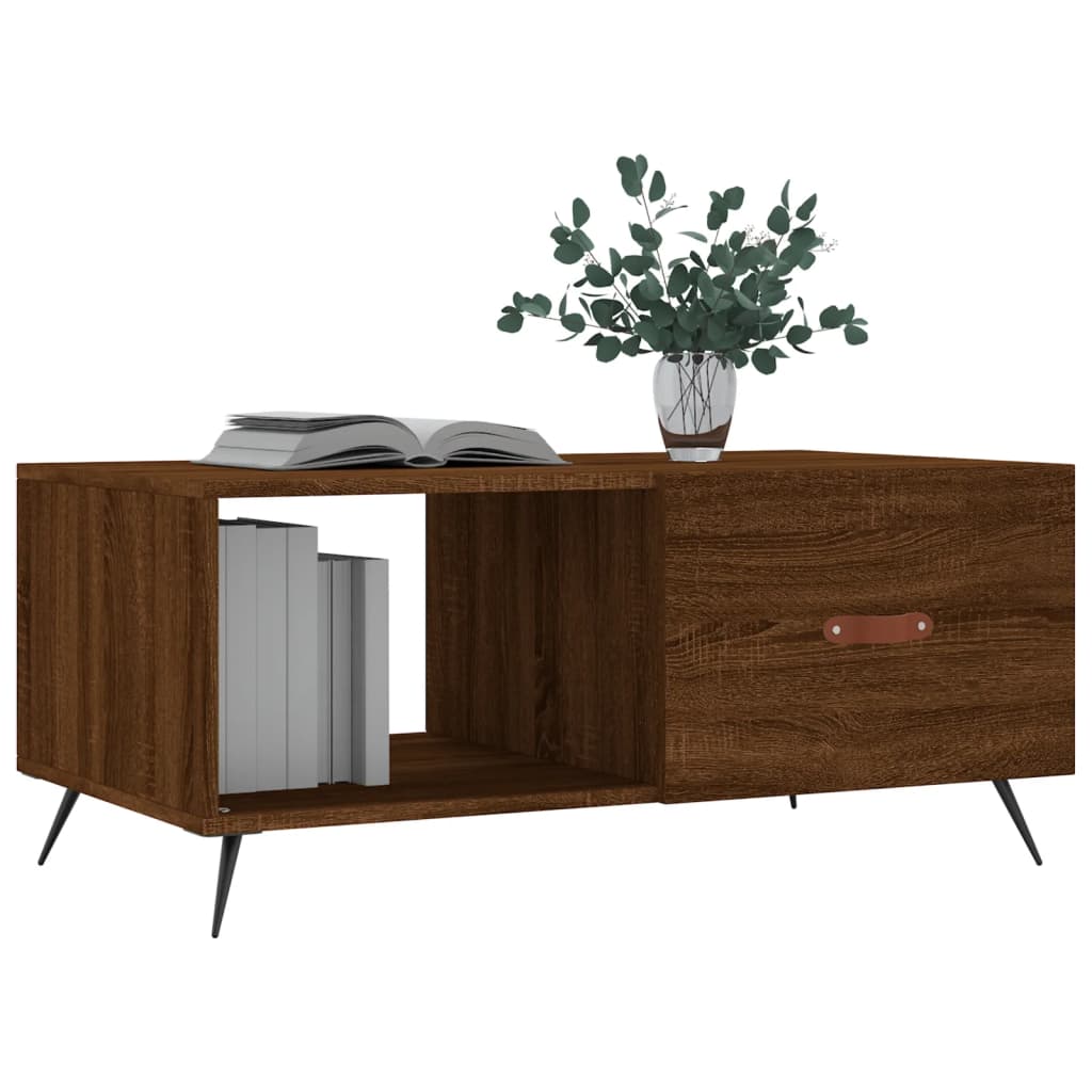 Couchtisch Braun Eichen-Optik 90x50x40 cm Holzwerkstoff - Pazzar.ch