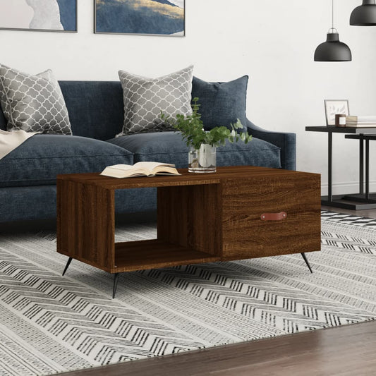 Couchtisch Braun Eichen-Optik 90x50x40 cm Holzwerkstoff - Pazzar.ch