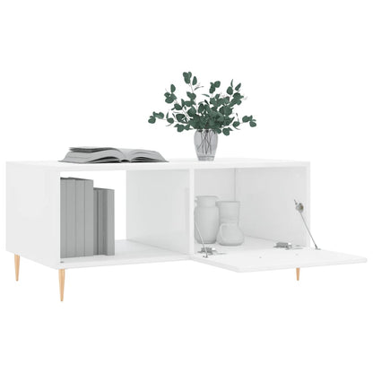 Couchtisch Hochglanz-Weiß 90x50x40 cm Holzwerkstoff - Pazzar.ch