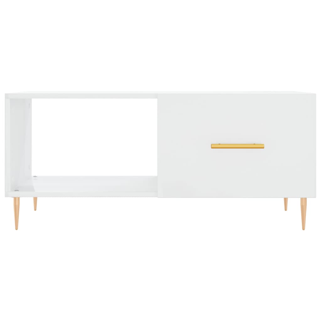 Couchtisch Hochglanz-Weiß 90x50x40 cm Holzwerkstoff - Pazzar.ch