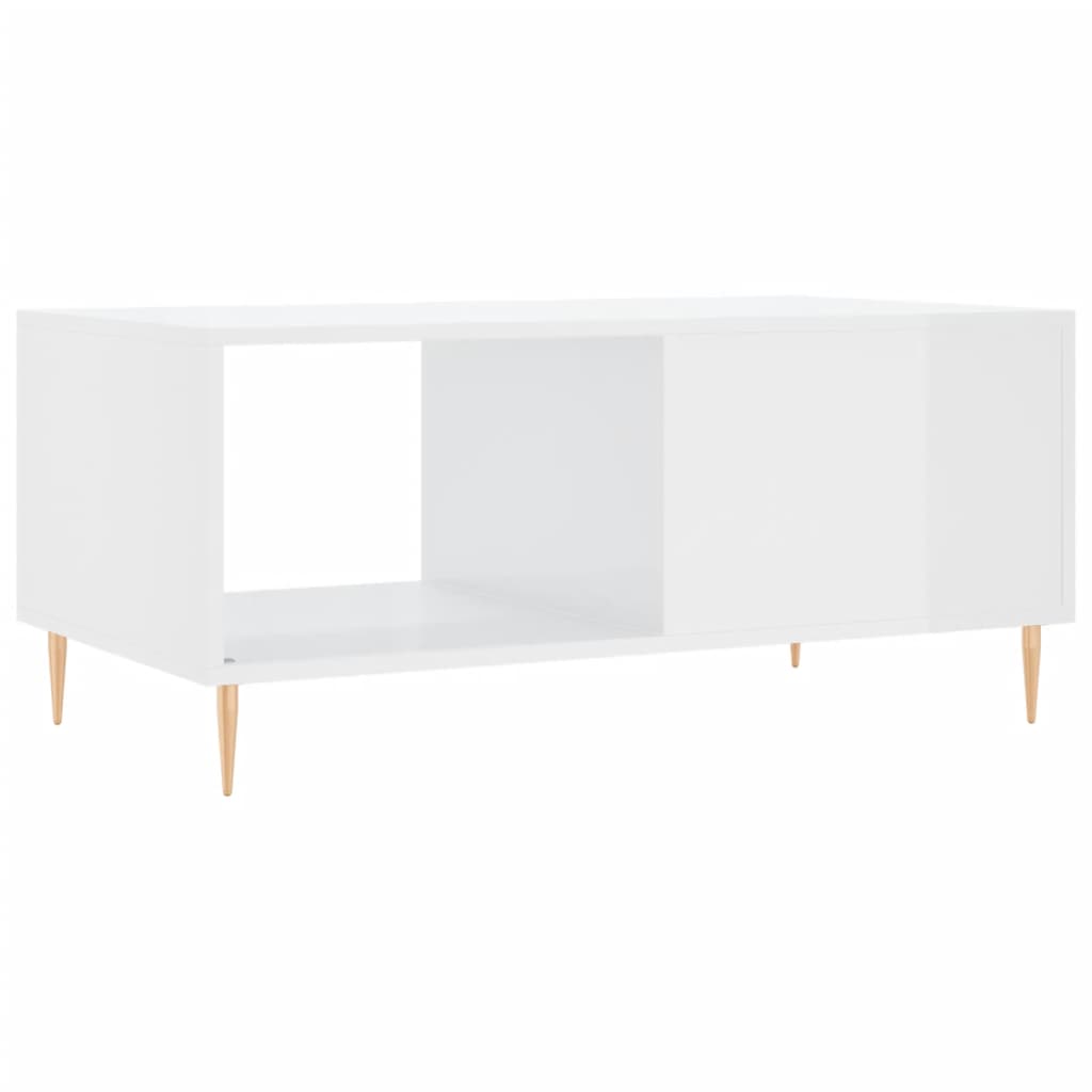 Couchtisch Hochglanz-Weiß 90x50x40 cm Holzwerkstoff - Pazzar.ch
