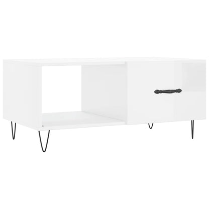 Couchtisch Hochglanz-Weiß 90x50x40 cm Holzwerkstoff - Pazzar.ch