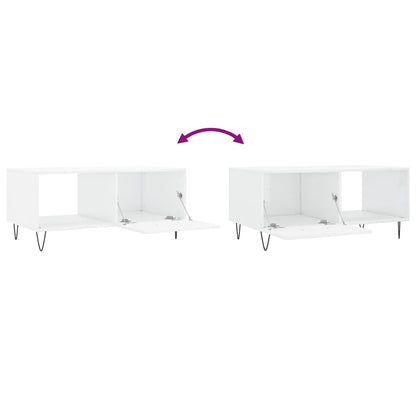 Couchtisch Hochglanz-Weiß 90x50x40 cm Holzwerkstoff - Pazzar.ch
