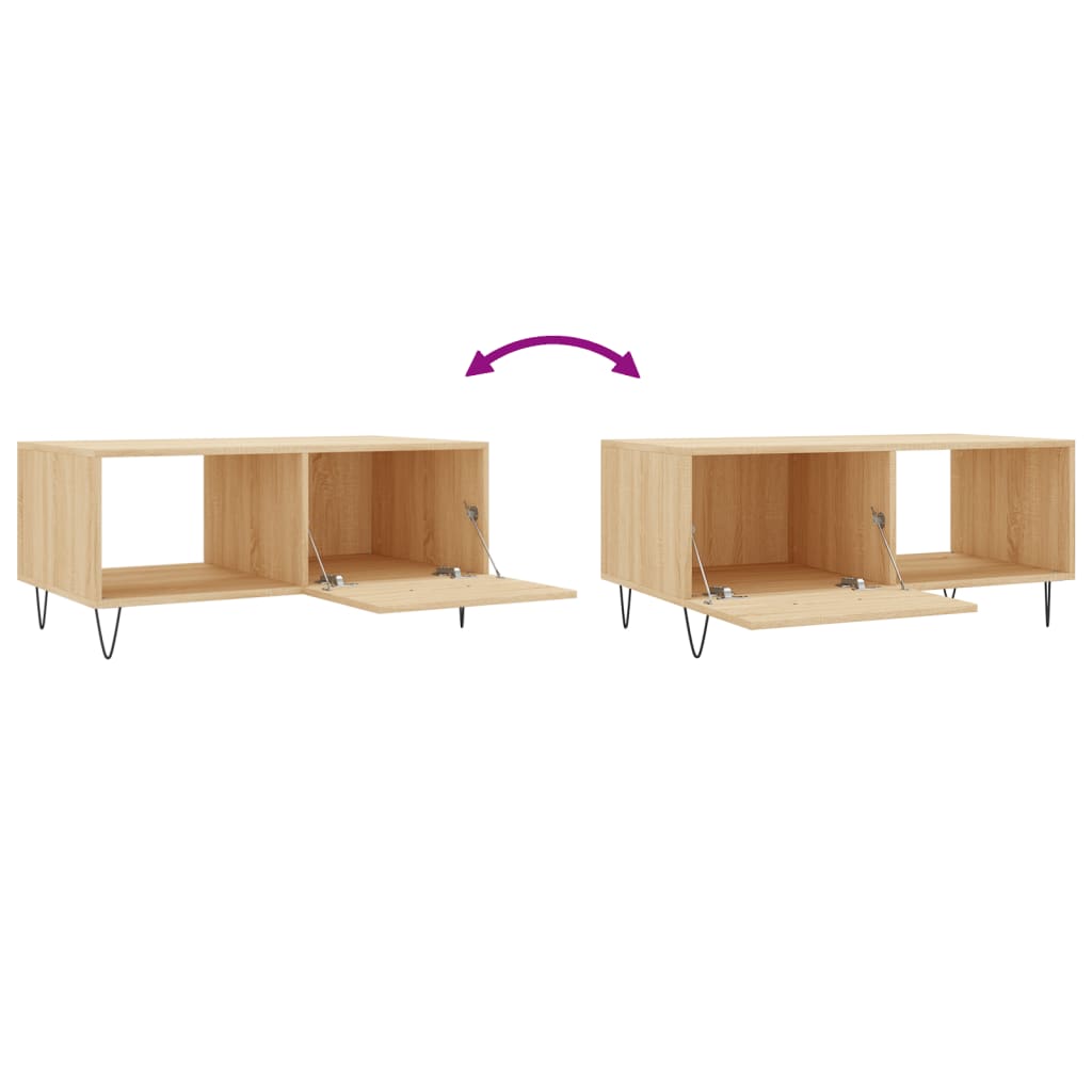 Couchtisch Sonoma-Eiche 90x50x40 cm Holzwerkstoff - Pazzar.ch