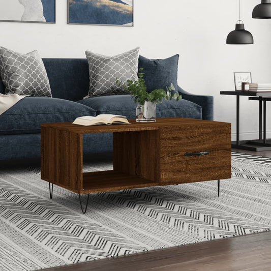 Couchtisch Braun Eichen-Optik 90x50x40 cm Holzwerkstoff - Pazzar.ch