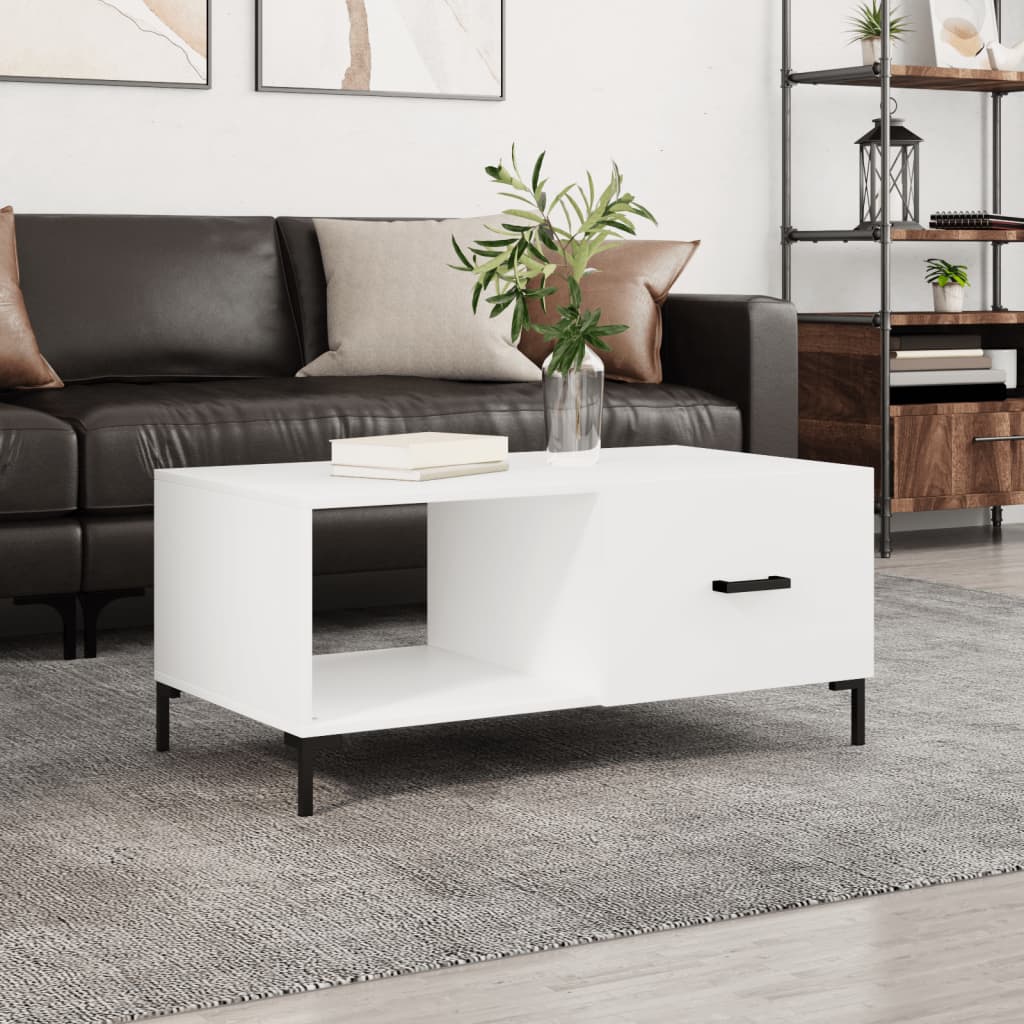 Couchtisch Weiß 90x50x40 cm Holzwerkstoff - Pazzar.ch