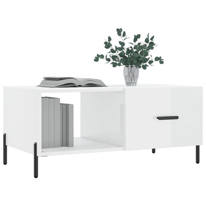 Couchtisch Hochglanz-Weiß 90x50x40 cm Holzwerkstoff - Pazzar.ch