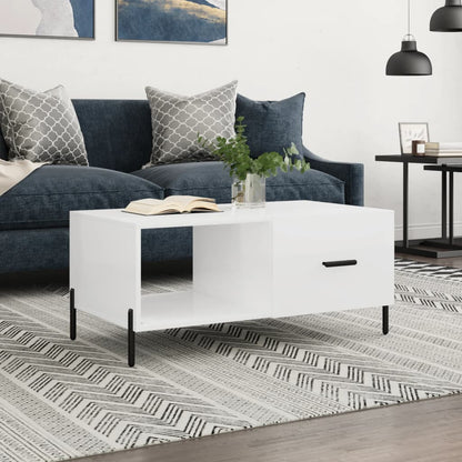 Couchtisch Hochglanz-Weiß 90x50x40 cm Holzwerkstoff - Pazzar.ch