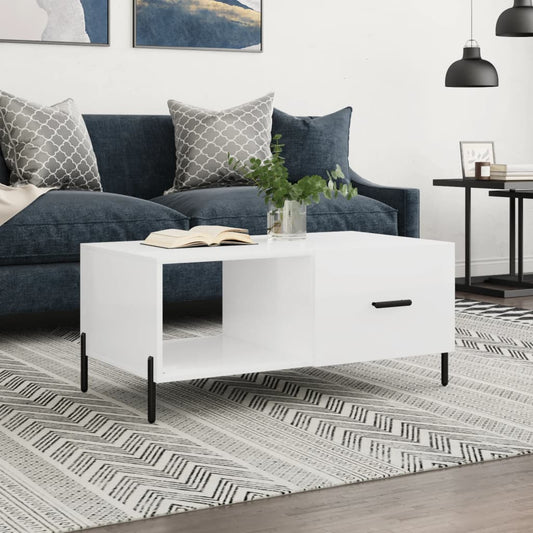 Couchtisch Hochglanz-Weiß 90x50x40 cm Holzwerkstoff - Pazzar.ch