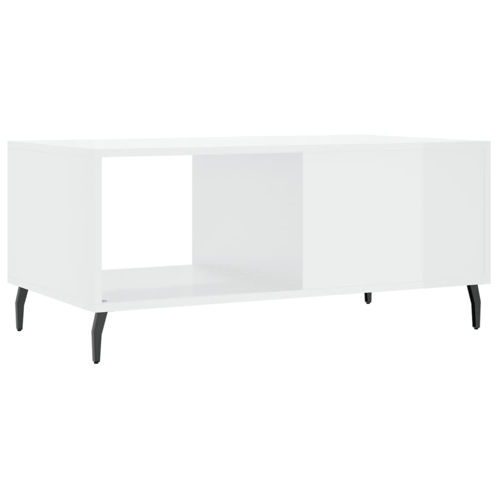 Couchtisch Hochglanz-Weiß 90x50x40 cm Holzwerkstoff - Pazzar.ch