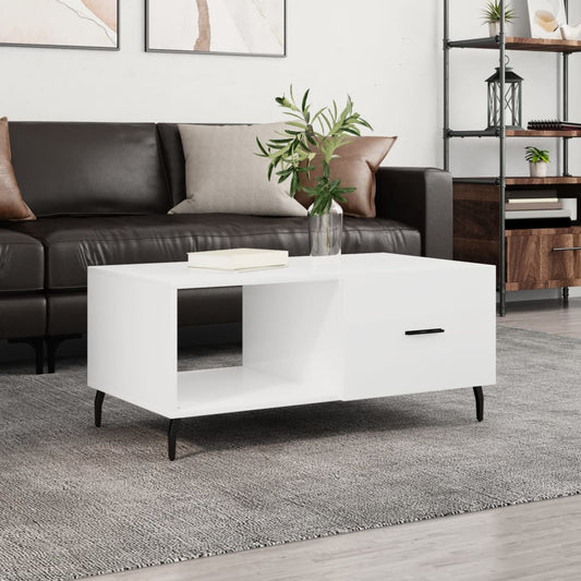 Couchtisch Hochglanz-Weiß 90x50x40 cm Holzwerkstoff - Pazzar.ch