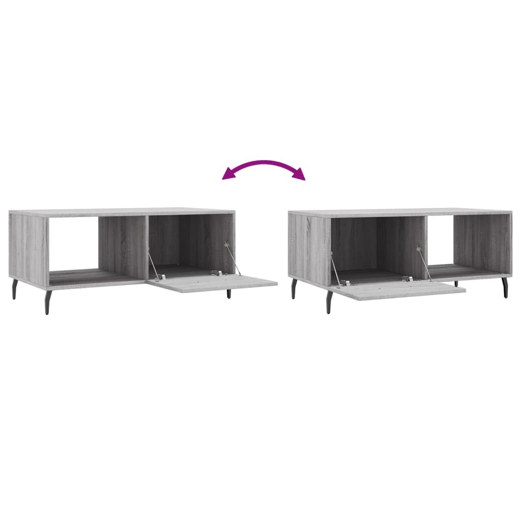 Couchtisch Grau Sonoma 90x50x40 cm Holzwerkstoff - Pazzar.ch