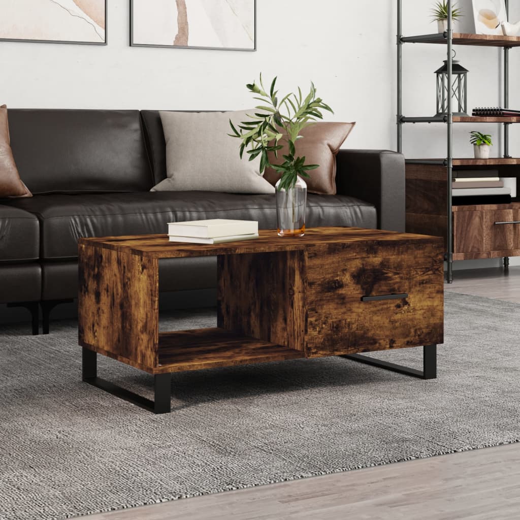 Couchtisch Räuchereiche 90x50x40 cm Holzwerkstoff - Pazzar.ch