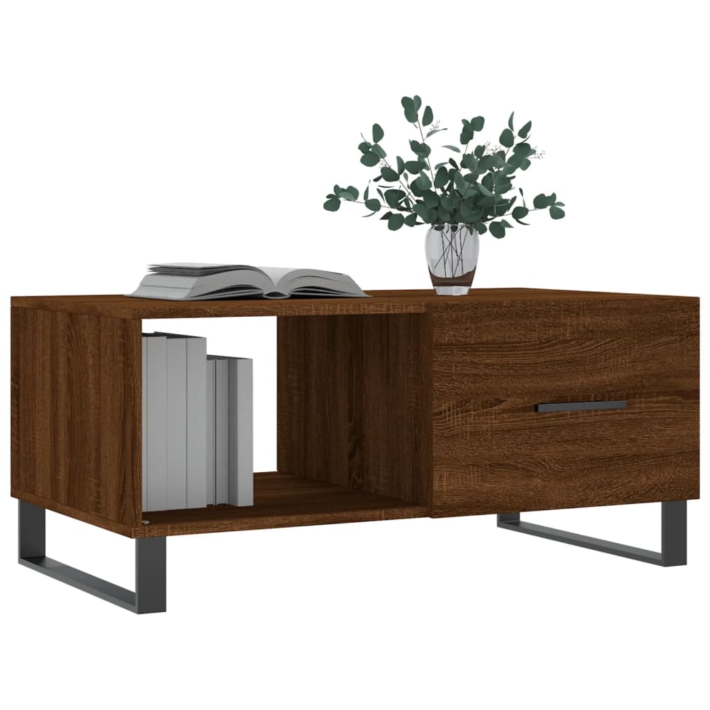 Couchtisch Braun Eichen-Optik 90x50x40 cm Holzwerkstoff - Pazzar.ch