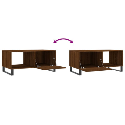 Couchtisch Braun Eichen-Optik 90x50x40 cm Holzwerkstoff - Pazzar.ch