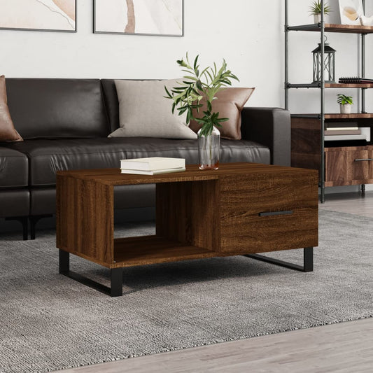 Couchtisch Braun Eichen-Optik 90x50x40 cm Holzwerkstoff - Pazzar.ch