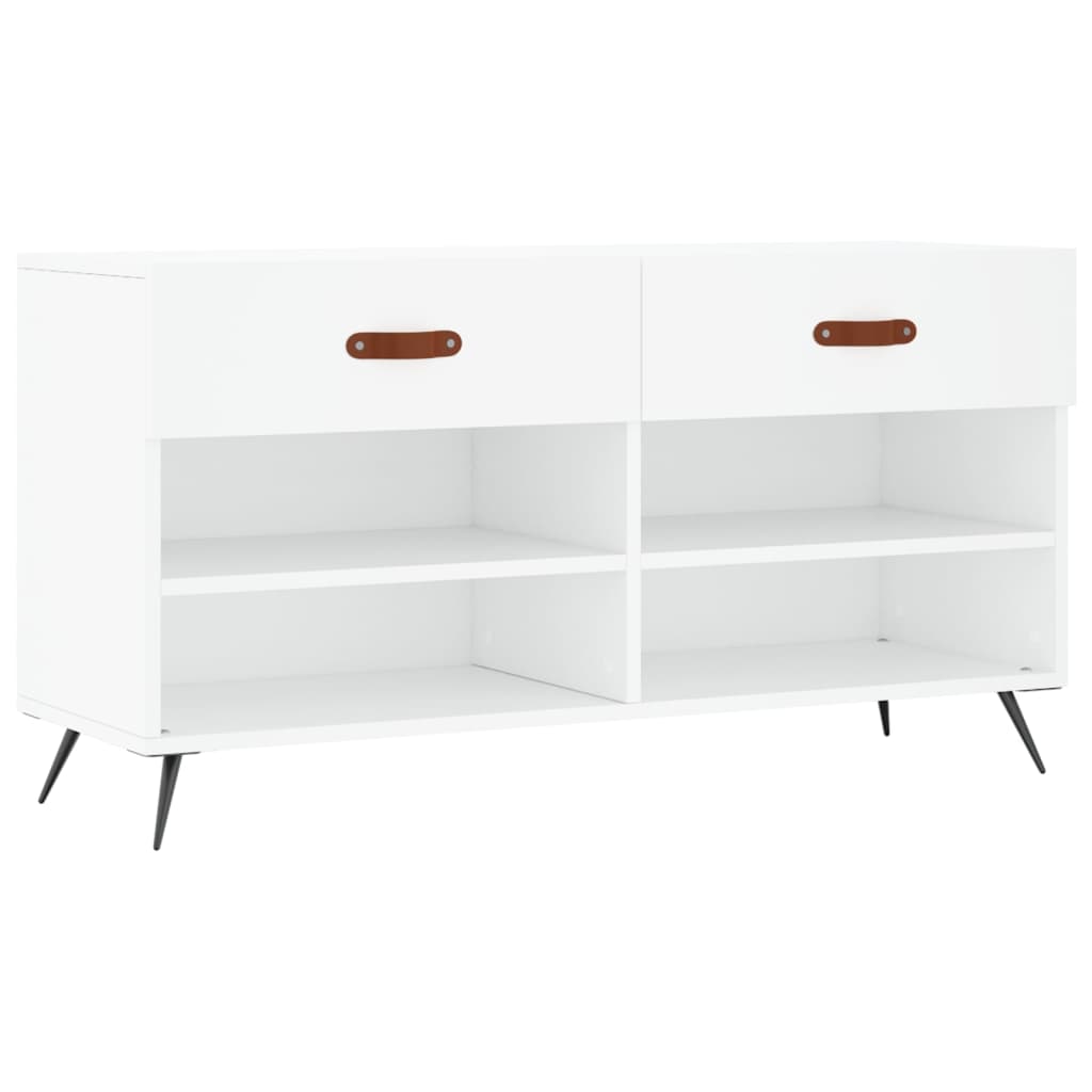 Schuhbank Weiß 102x35x55 cm Holzwerkstoff - Pazzar.ch