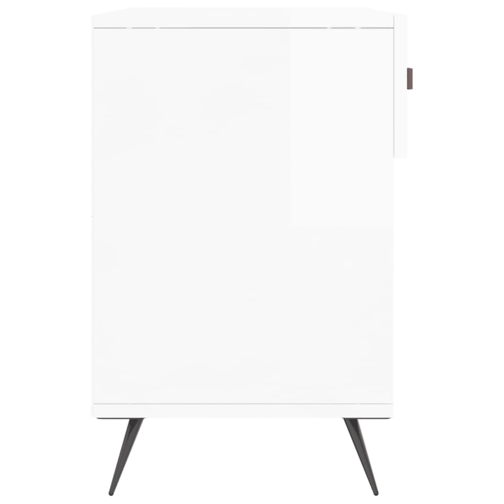Schuhbank Hochglanz-Weiß 102x35x55 cm Holzwerkstoff - Pazzar.ch