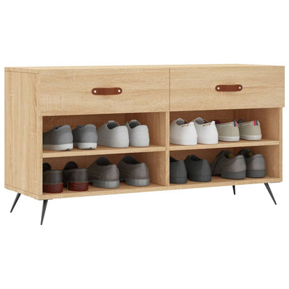 Schuhbank Sonoma-Eiche 102x35x55 cm Holzwerkstoff - Pazzar.ch
