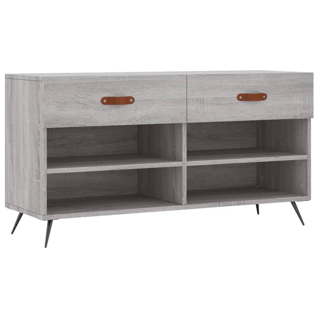 Schuhbank Grau Sonoma 102x35x55 cm Holzwerkstoff - Pazzar.ch
