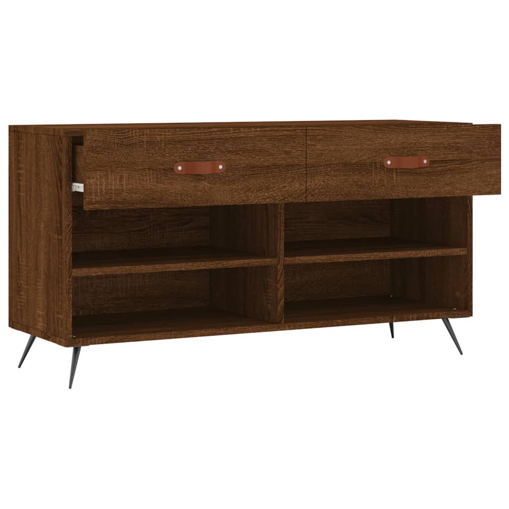 Schuhbank Braun Eichen-Optik 102x35x55 cm Holzwerkstoff - Pazzar.ch