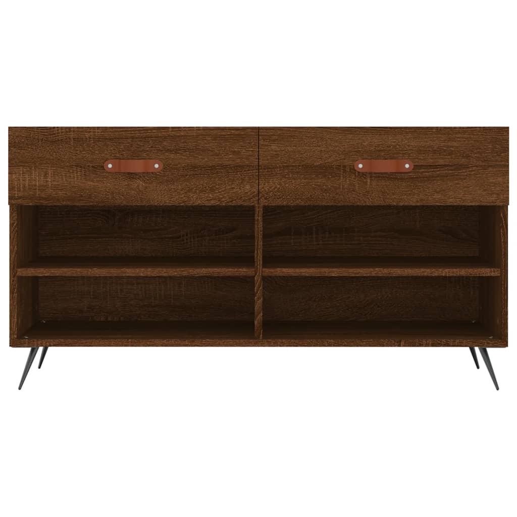 Schuhbank Braun Eichen-Optik 102x35x55 cm Holzwerkstoff - Pazzar.ch