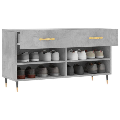 Schuhbank Betongrau 102x35x55 cm Holzwerkstoff - Pazzar.ch