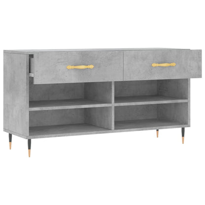 Schuhbank Betongrau 102x35x55 cm Holzwerkstoff - Pazzar.ch