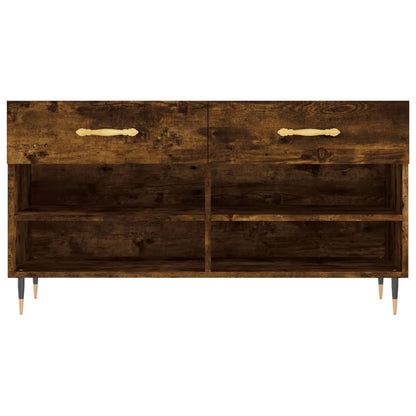 Schuhbank Räuchereiche 102x35x55 cm Holzwerkstoff - Pazzar.ch