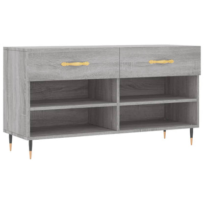 Schuhbank Grau Sonoma 102x35x55 cm Holzwerkstoff - Pazzar.ch
