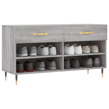 Schuhbank Grau Sonoma 102x35x55 cm Holzwerkstoff - Pazzar.ch