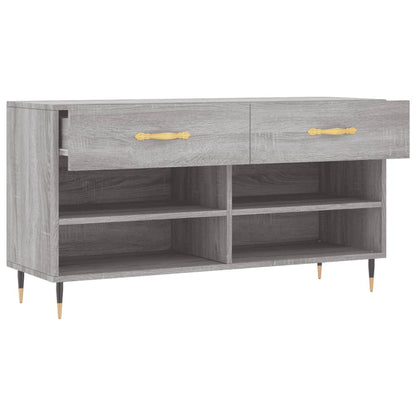 Schuhbank Grau Sonoma 102x35x55 cm Holzwerkstoff - Pazzar.ch