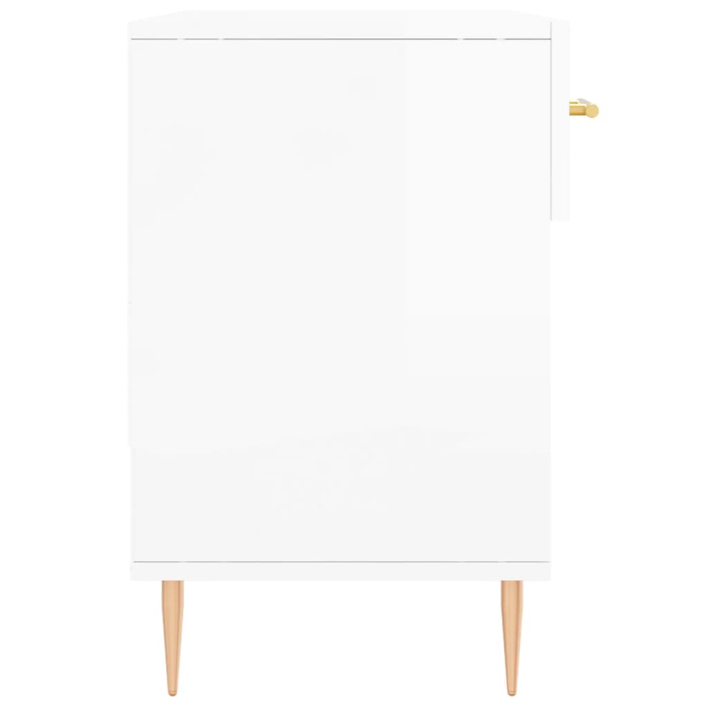 Schuhbank Hochglanz-Weiß 102x35x55 cm Holzwerkstoff - Pazzar.ch
