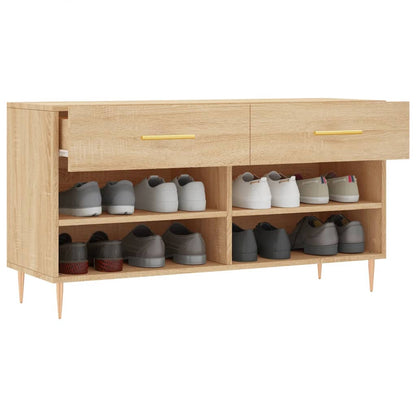 Schuhbank Sonoma-Eiche 102x35x55 cm Holzwerkstoff - Pazzar.ch