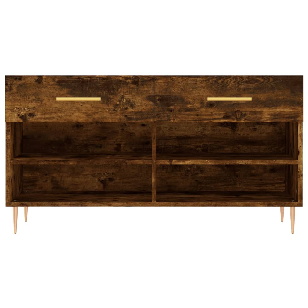 Schuhbank Räuchereiche 102x35x55 cm Holzwerkstoff - Pazzar.ch