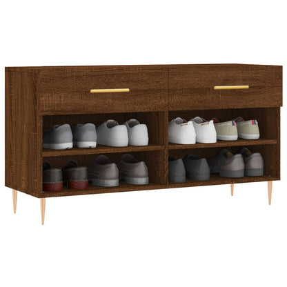 Schuhbank Braun Eichen-Optik 102x35x55 cm Holzwerkstoff - Pazzar.ch