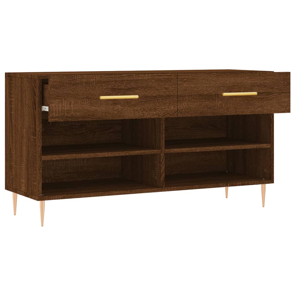 Schuhbank Braun Eichen-Optik 102x35x55 cm Holzwerkstoff - Pazzar.ch