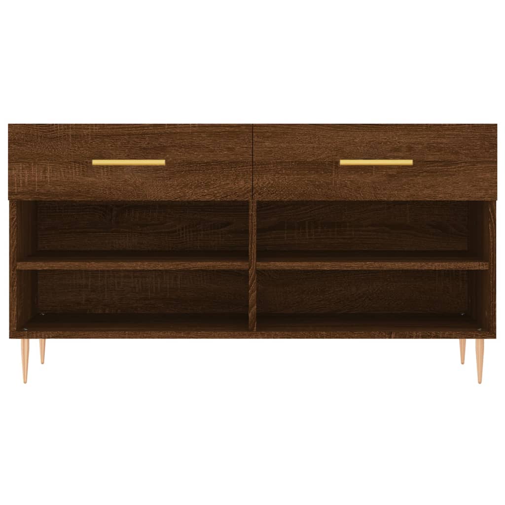 Schuhbank Braun Eichen-Optik 102x35x55 cm Holzwerkstoff - Pazzar.ch