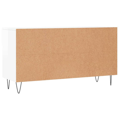 Schuhbank Hochglanz-Weiß 102x35x55 cm Holzwerkstoff - Pazzar.ch