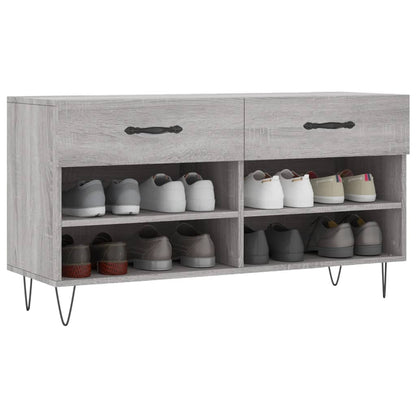 Schuhbank Grau Sonoma 102x35x55 cm Holzwerkstoff - Pazzar.ch