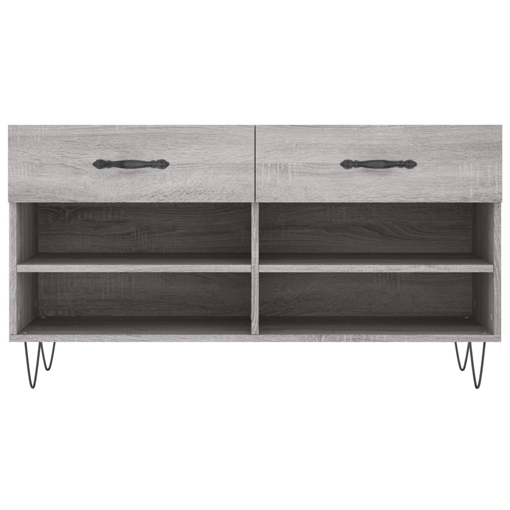 Schuhbank Grau Sonoma 102x35x55 cm Holzwerkstoff - Pazzar.ch