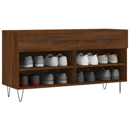 Schuhbank Braun Eichen-Optik 102x35x55 cm Holzwerkstoff - Pazzar.ch