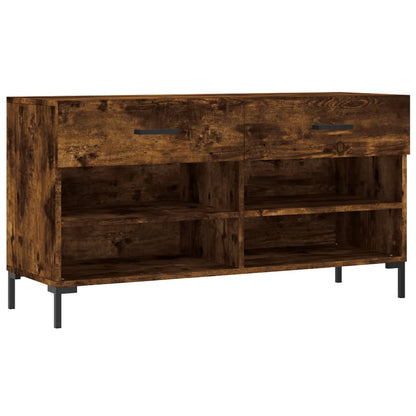 Schuhbank Räuchereiche 102x35x55 cm Holzwerkstoff - Pazzar.ch
