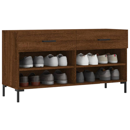 Schuhbank Braun Eichen-Optik 102x35x55 cm Holzwerkstoff - Pazzar.ch